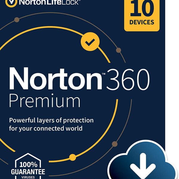 Norton 360 Premium EU ONLY (1 Year / 10 Devices) + 75 GB Cloud Storage (Latest Version + Free Updates)
